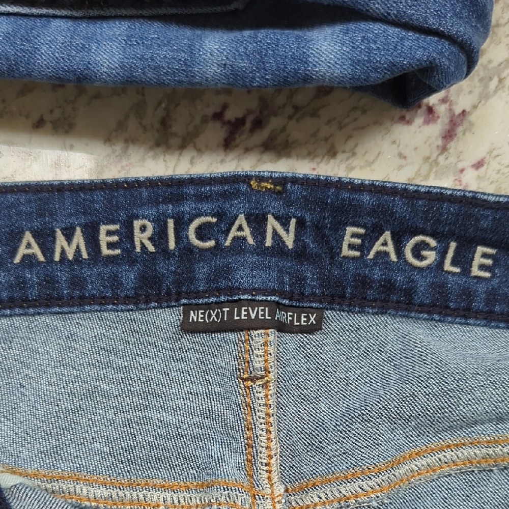American Eagle Outfitters Blue Slim Straight Jeans
